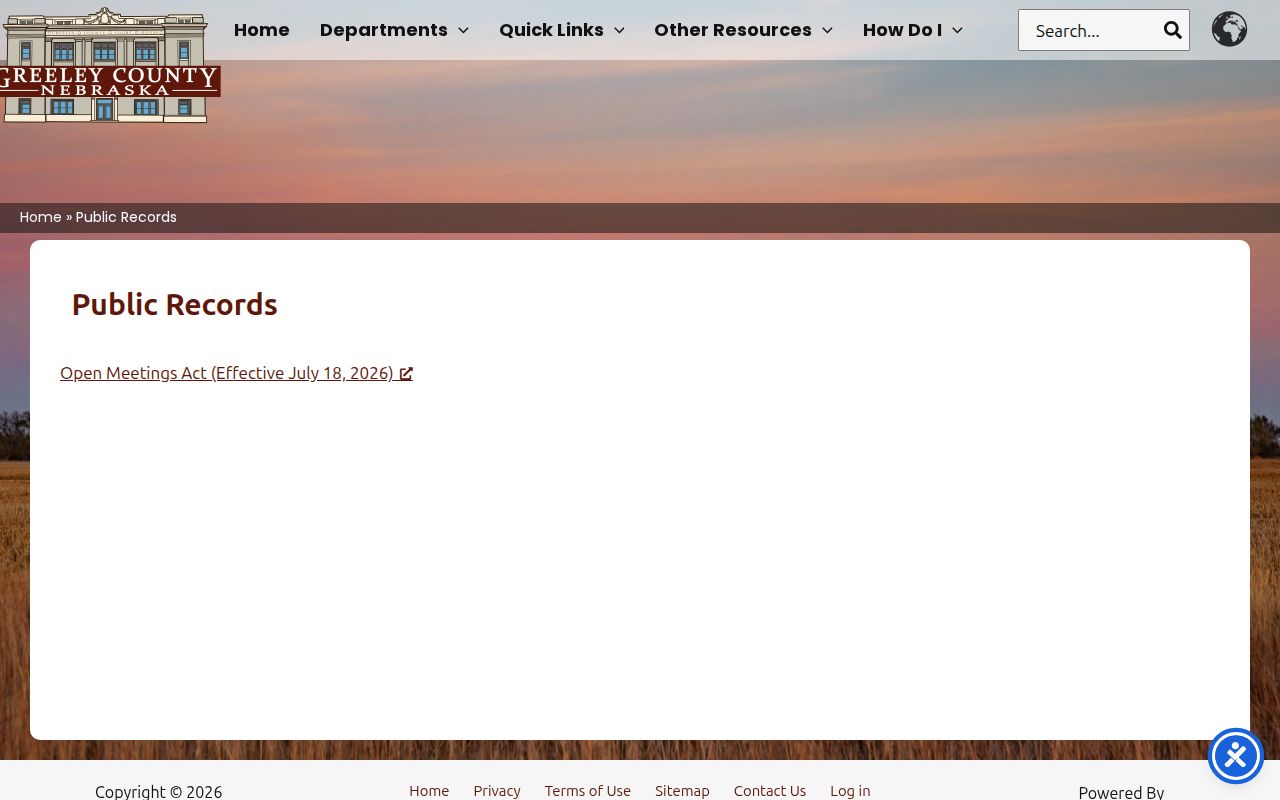 Greeley County warrant records public records page