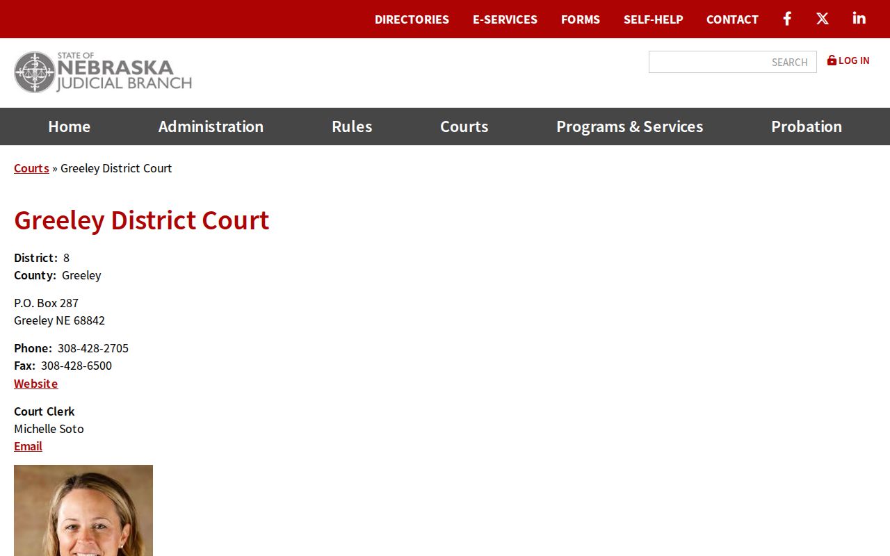 Greeley County bench warrant search District Court contact